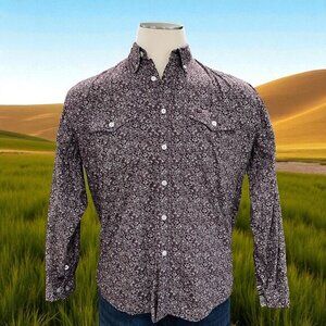 Roper Western Shirt Mens M Floral Button Up Y2K Cowboy Rodeo Grunge Cowboy‎